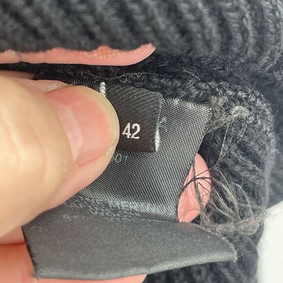 Isabel Marant Black Stretch Merino Wool Turtle Neck Pullover Sweater Size 42 - Picture 6 of 7